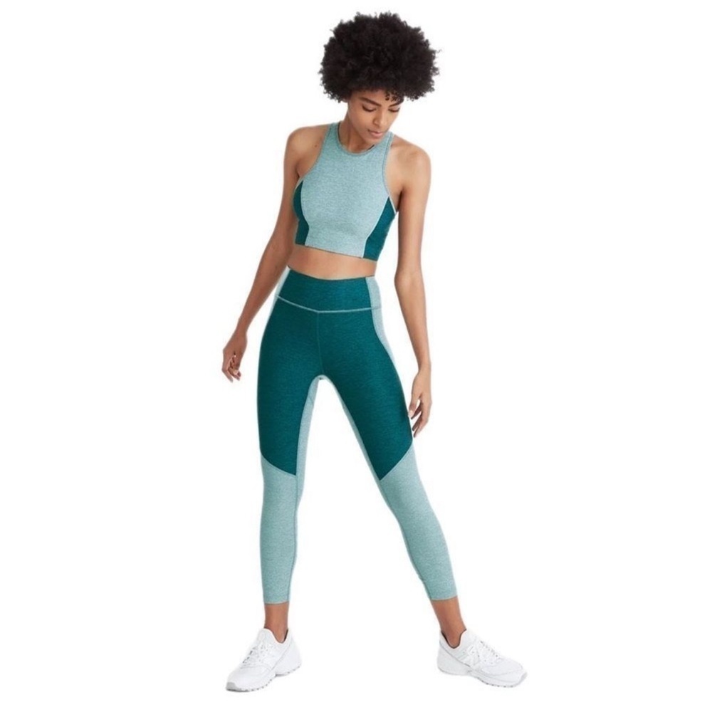 Outdoor Voices Madewell Collab Warmup Leggings Teal XL Gym Yoga Workout